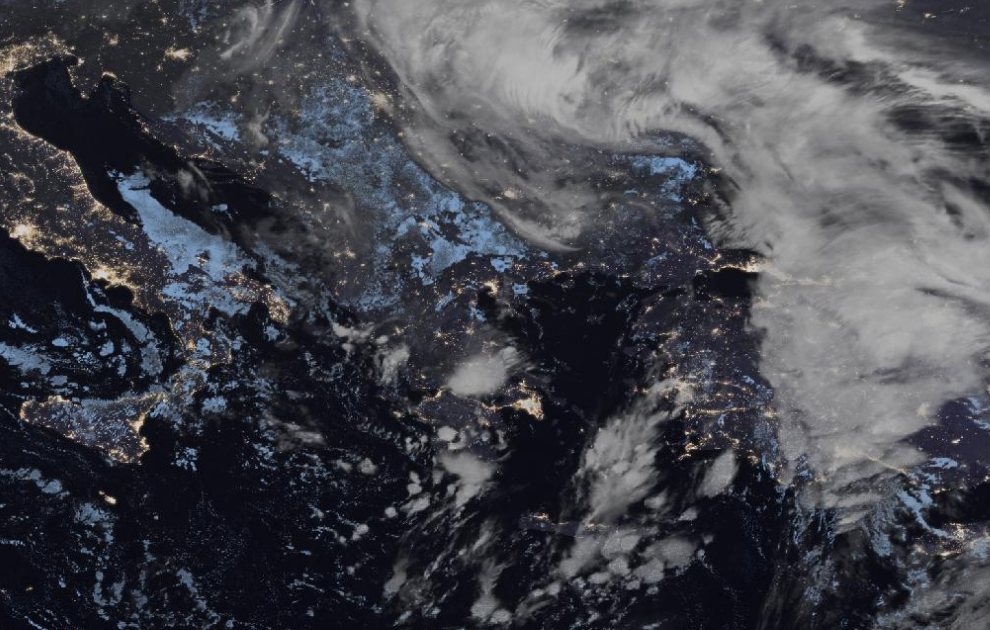 Τελευταία δορυφορική εικόνα νεφοκάλυψης