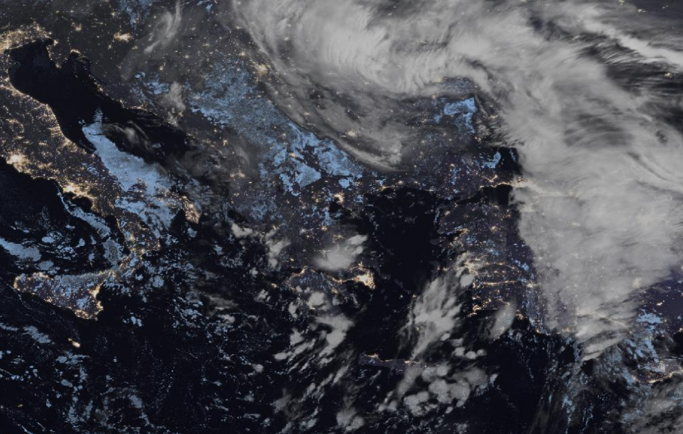 Τελευταία δορυφορική εικόνα νεφοκάλυψης