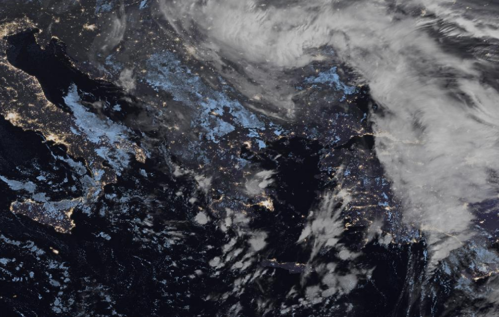 Τελευταία δορυφορική εικόνα νεφοκάλυψης