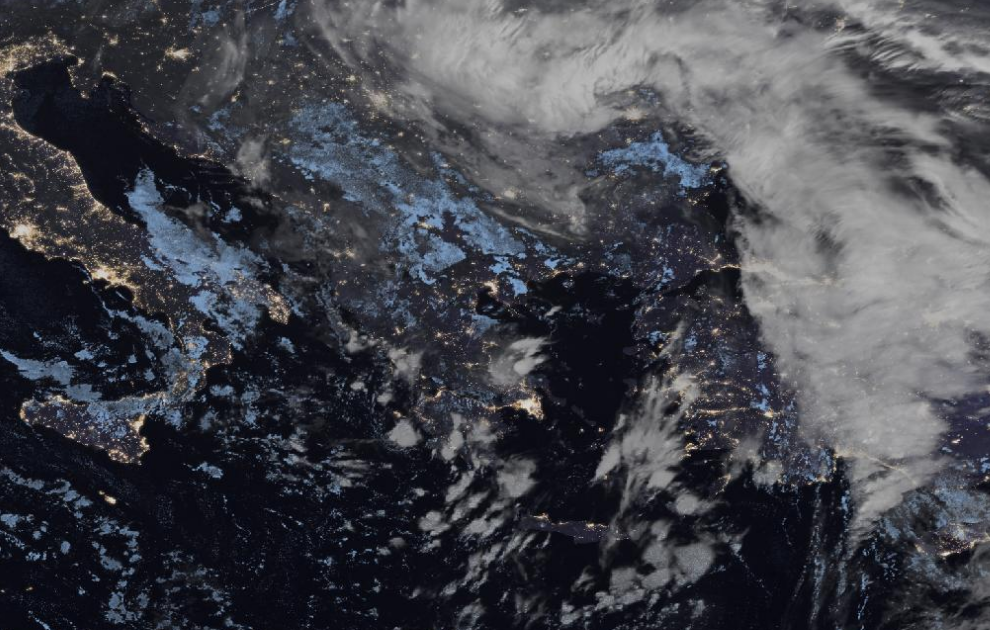 Τελευταία δορυφορική εικόνα νεφοκάλυψης