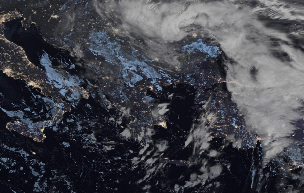 Τελευταία δορυφορική εικόνα νεφοκάλυψης