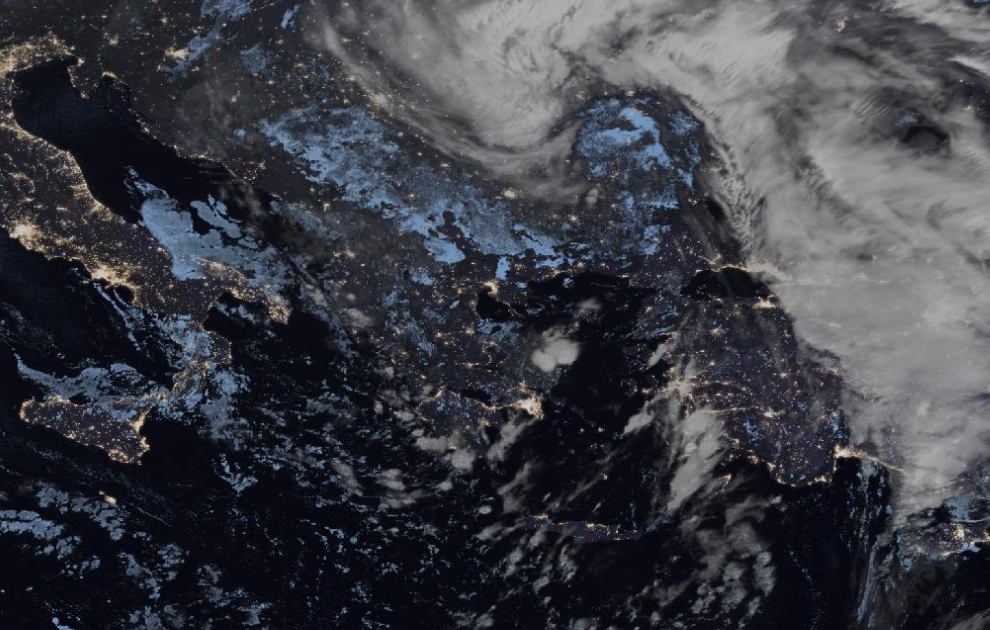 Τελευταία δορυφορική εικόνα νεφοκάλυψης