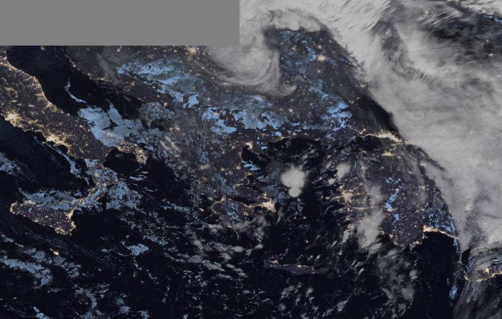 Τελευταία δορυφορική εικόνα νεφοκάλυψης