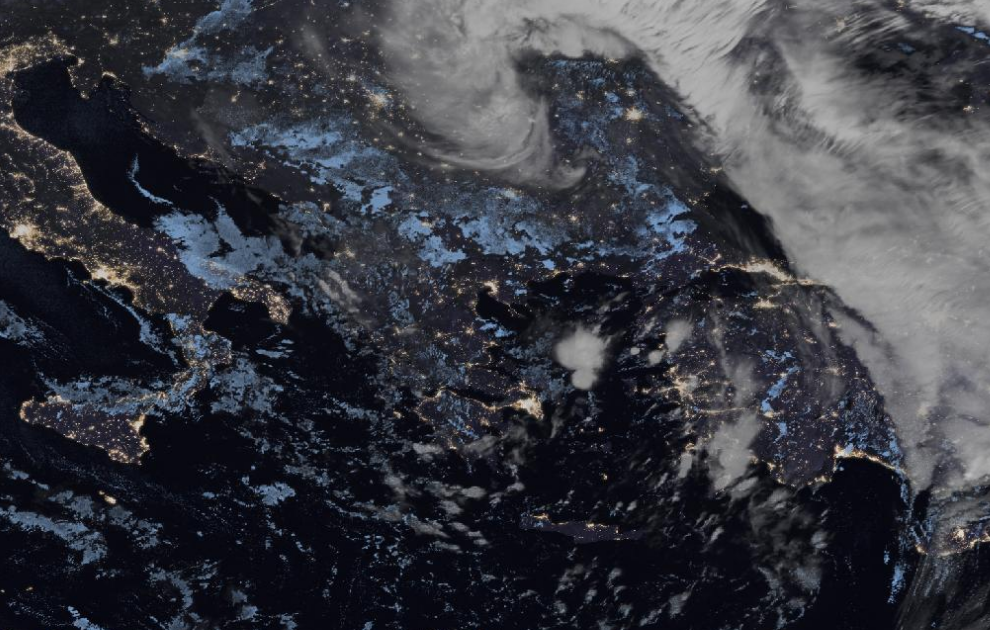 Τελευταία δορυφορική εικόνα νεφοκάλυψης