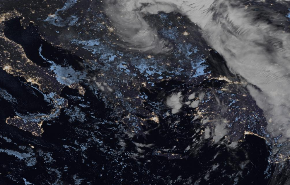 Τελευταία δορυφορική εικόνα νεφοκάλυψης