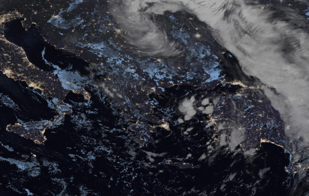 Τελευταία δορυφορική εικόνα νεφοκάλυψης