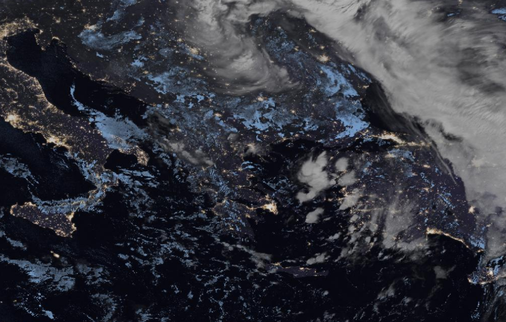 Τελευταία δορυφορική εικόνα νεφοκάλυψης