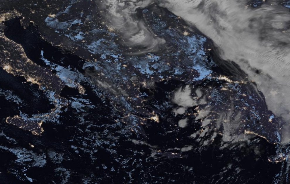 Τελευταία δορυφορική εικόνα νεφοκάλυψης