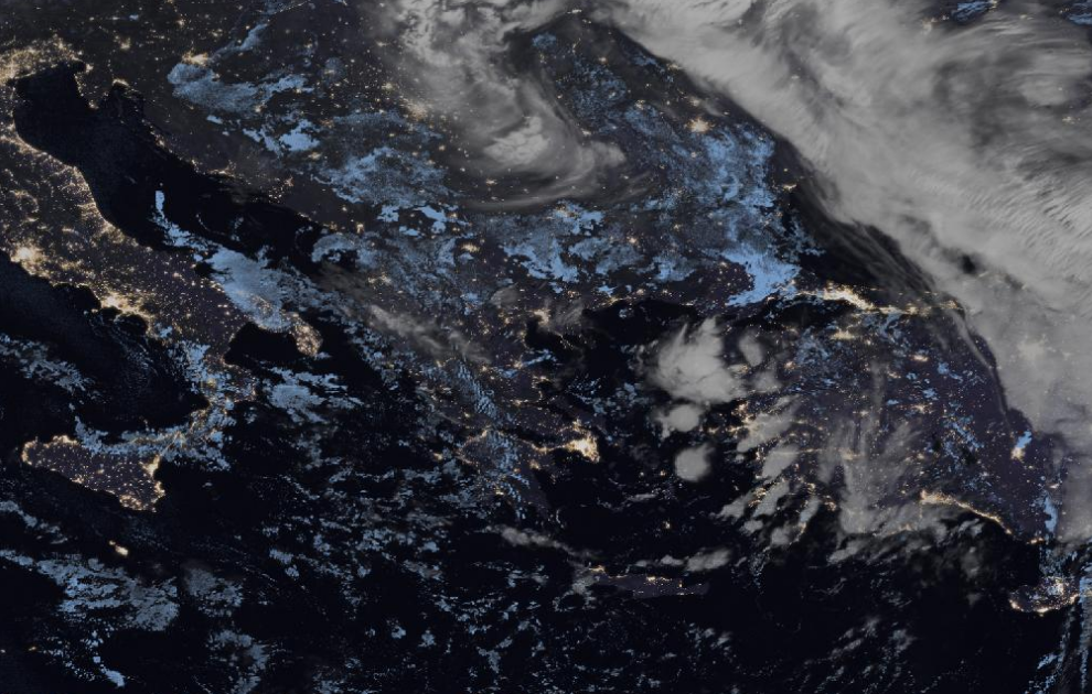 Τελευταία δορυφορική εικόνα νεφοκάλυψης