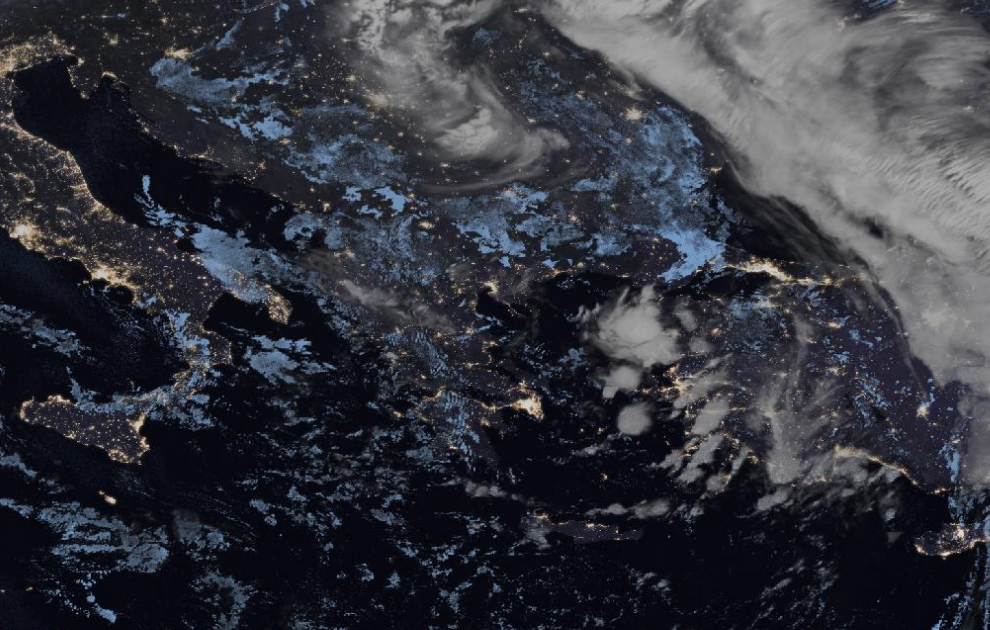 Τελευταία δορυφορική εικόνα νεφοκάλυψης