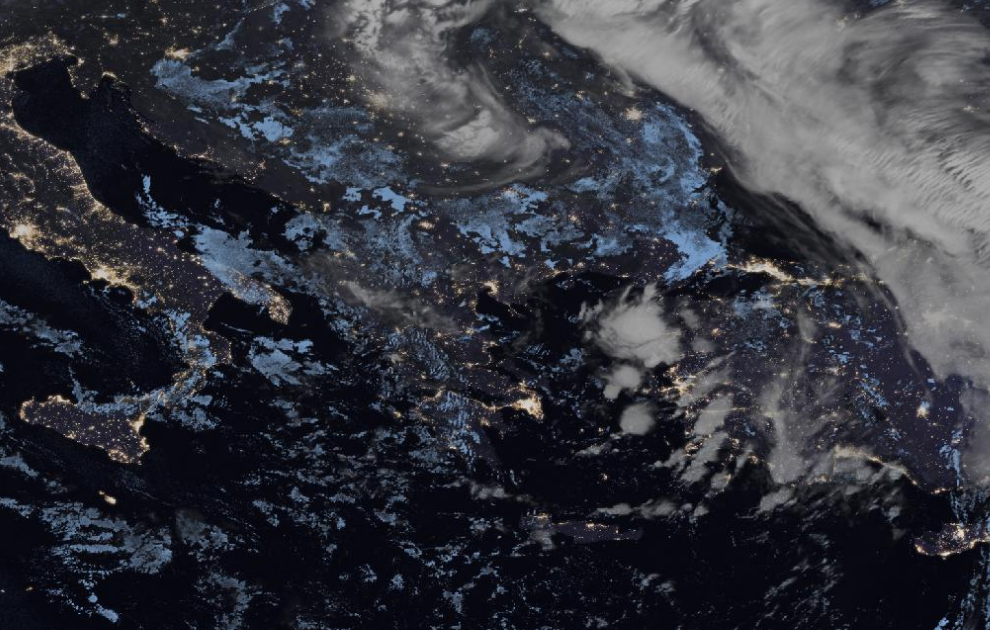 Τελευταία δορυφορική εικόνα νεφοκάλυψης