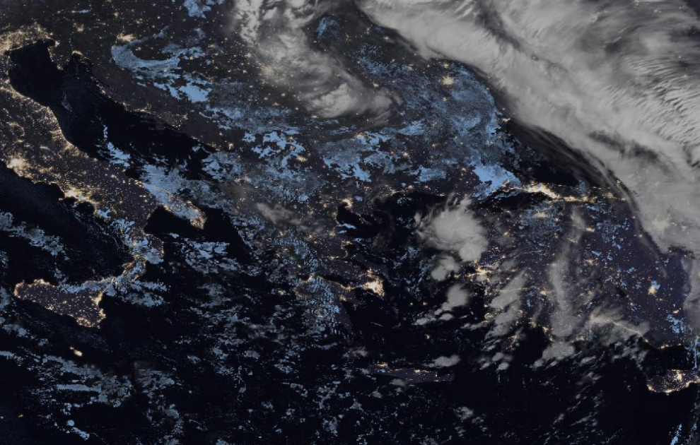 Τελευταία δορυφορική εικόνα νεφοκάλυψης