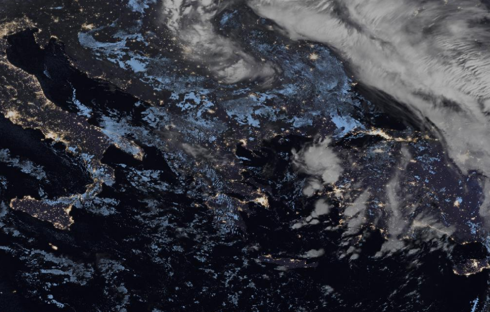 Τελευταία δορυφορική εικόνα νεφοκάλυψης