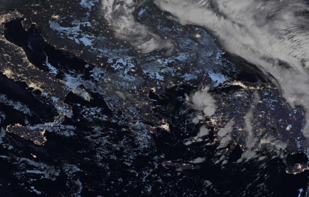 Τελευταία δορυφορική εικόνα νεφοκάλυψης