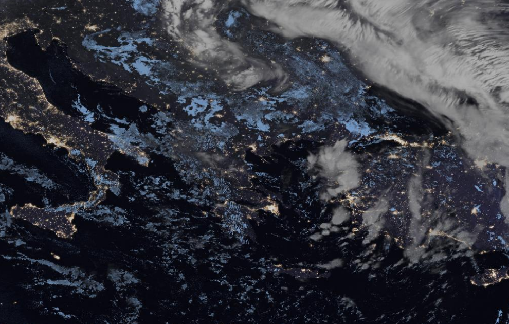 Τελευταία δορυφορική εικόνα νεφοκάλυψης