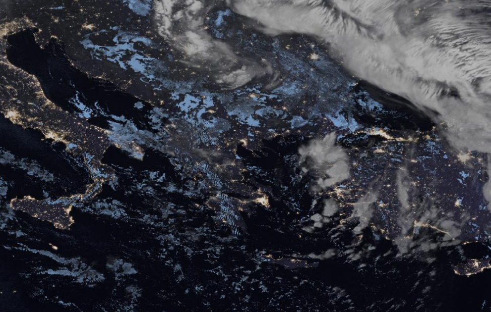 Τελευταία δορυφορική εικόνα νεφοκάλυψης