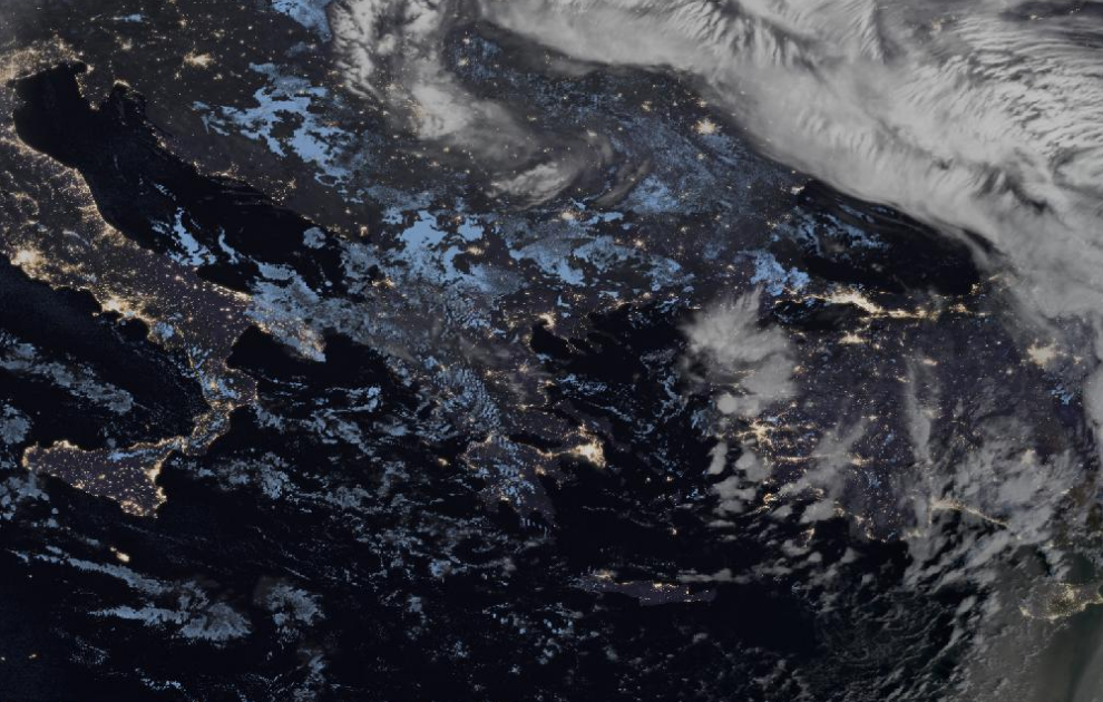 Τελευταία δορυφορική εικόνα νεφοκάλυψης