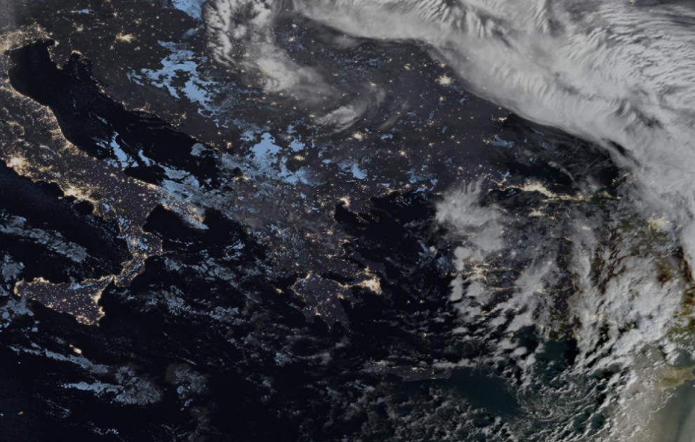 Τελευταία δορυφορική εικόνα νεφοκάλυψης