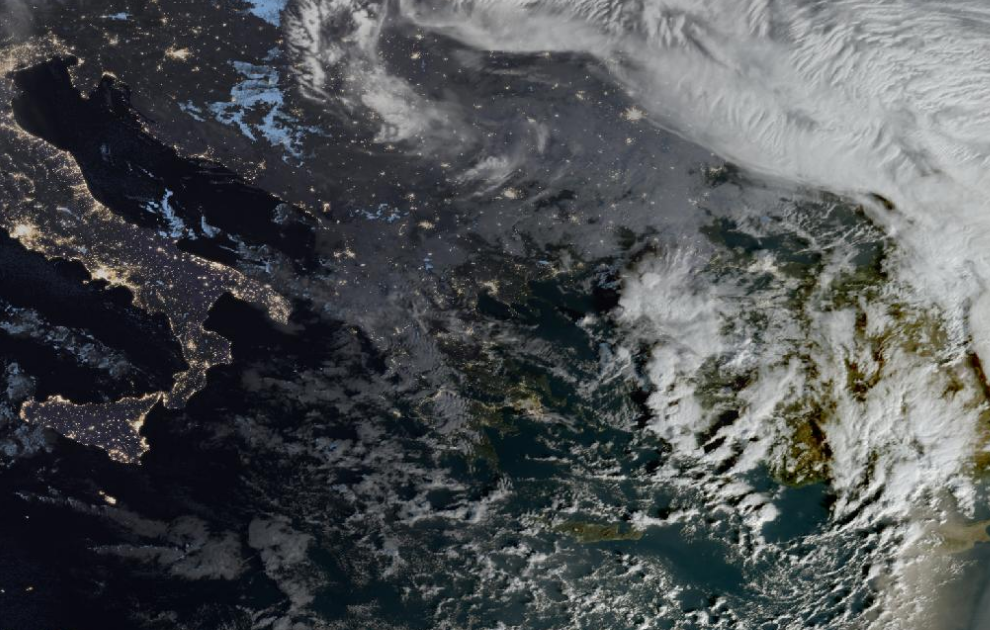 Τελευταία δορυφορική εικόνα νεφοκάλυψης