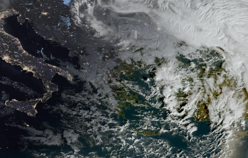 Τελευταία δορυφορική εικόνα νεφοκάλυψης