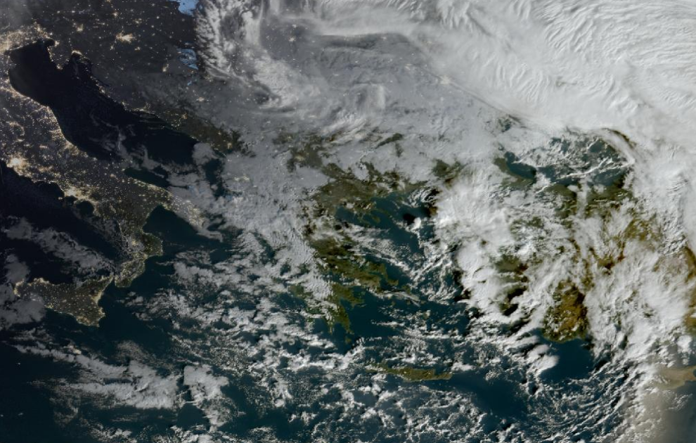 Τελευταία δορυφορική εικόνα νεφοκάλυψης