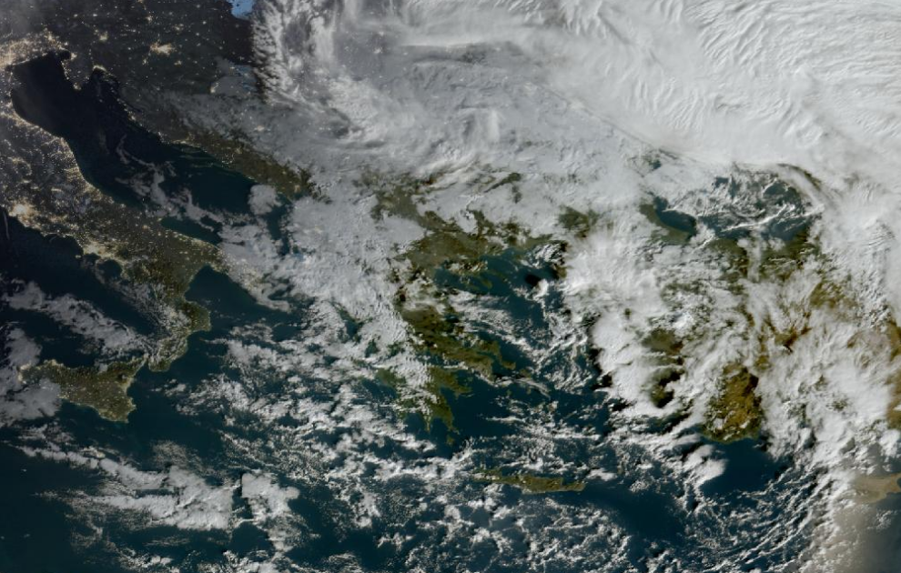 Τελευταία δορυφορική εικόνα νεφοκάλυψης