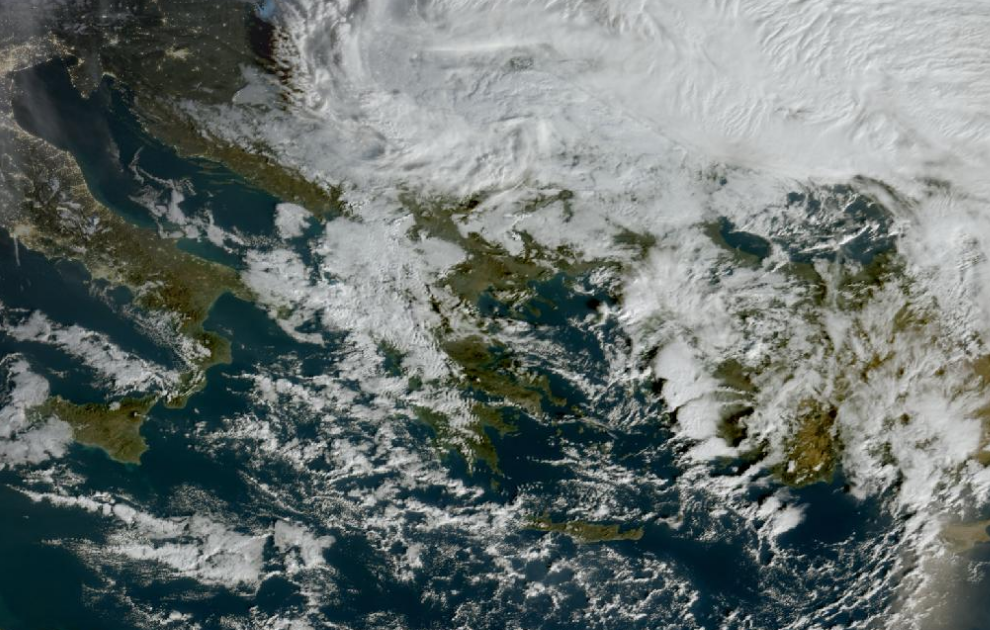 Τελευταία δορυφορική εικόνα νεφοκάλυψης