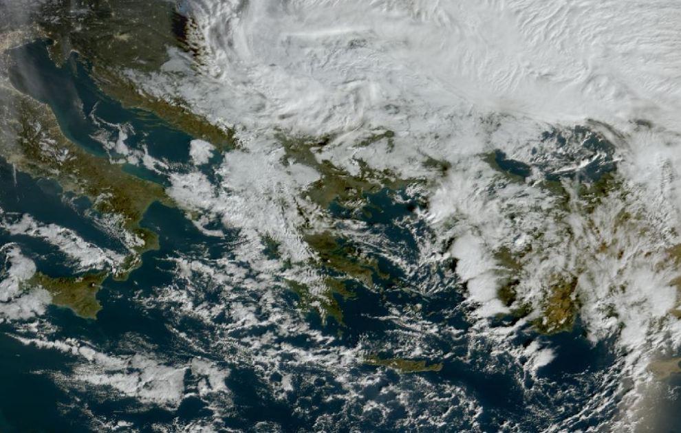 Τελευταία δορυφορική εικόνα νεφοκάλυψης