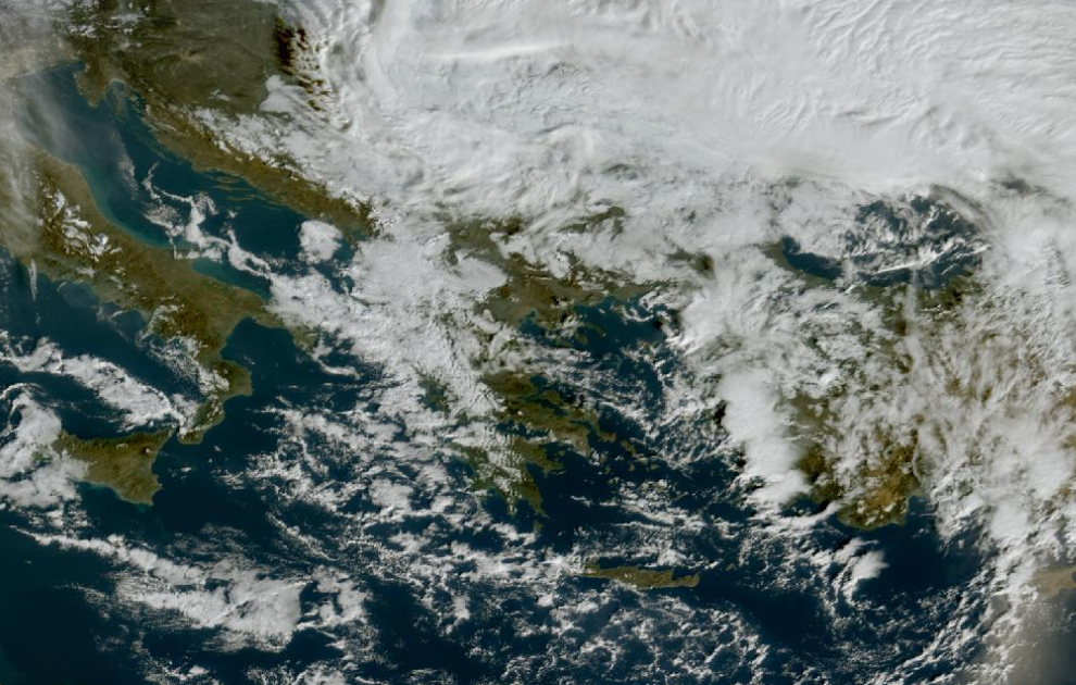 Τελευταία δορυφορική εικόνα νεφοκάλυψης