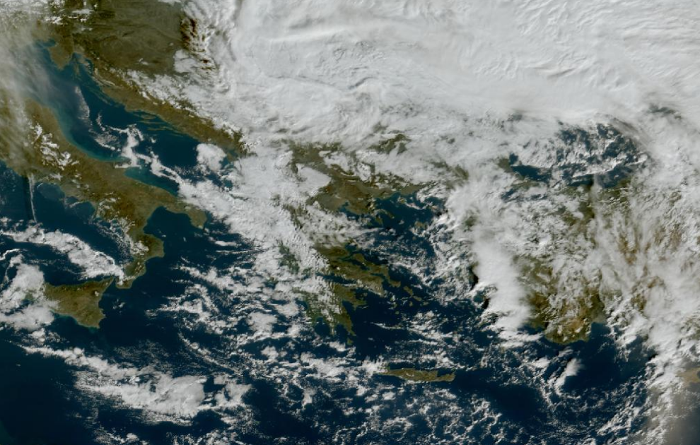 Τελευταία δορυφορική εικόνα νεφοκάλυψης