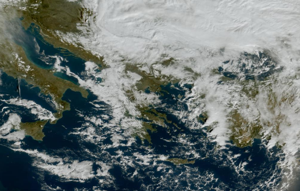 Τελευταία δορυφορική εικόνα νεφοκάλυψης