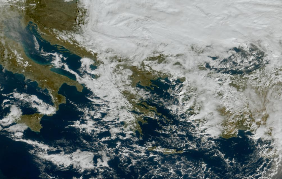 Τελευταία δορυφορική εικόνα νεφοκάλυψης