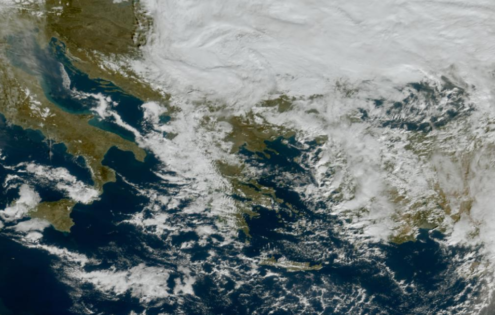 Τελευταία δορυφορική εικόνα νεφοκάλυψης