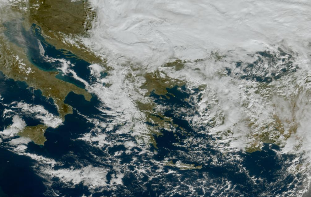 Τελευταία δορυφορική εικόνα νεφοκάλυψης