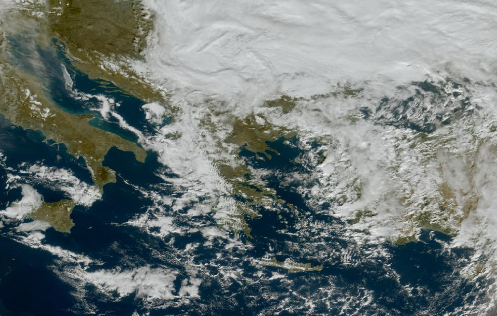 Τελευταία δορυφορική εικόνα νεφοκάλυψης