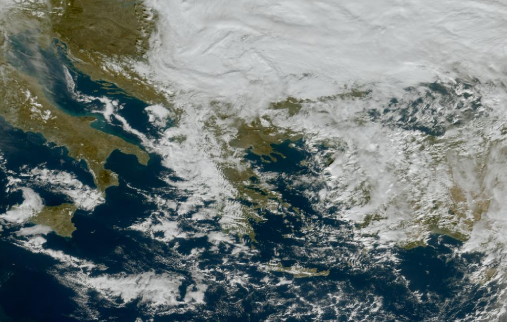 Τελευταία δορυφορική εικόνα νεφοκάλυψης