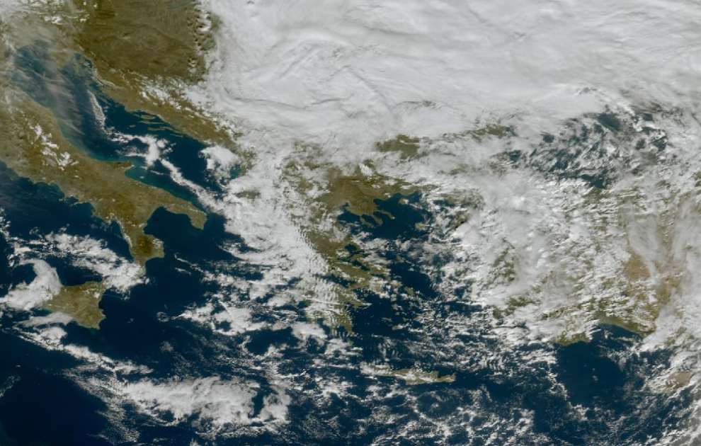 Τελευταία δορυφορική εικόνα νεφοκάλυψης