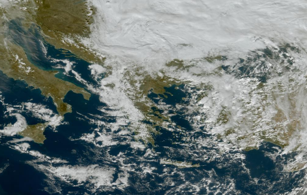 Τελευταία δορυφορική εικόνα νεφοκάλυψης