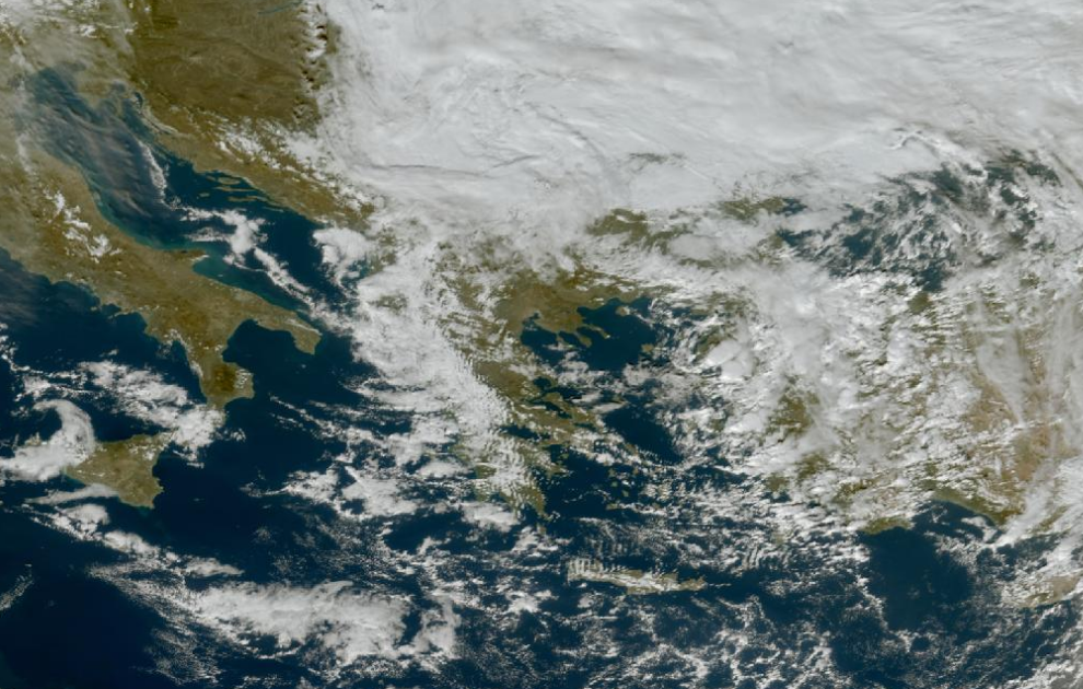 Τελευταία δορυφορική εικόνα νεφοκάλυψης