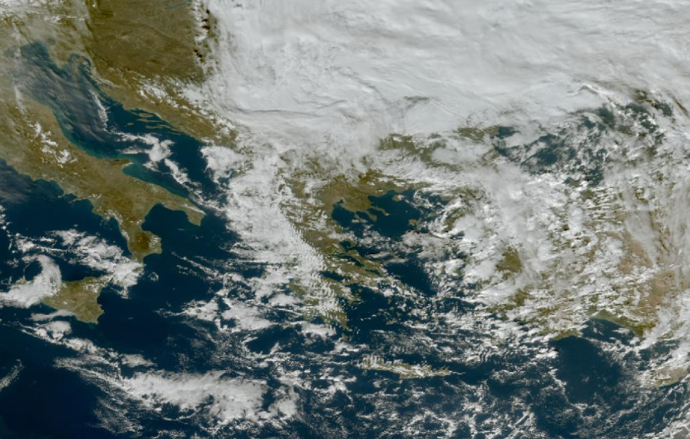 Τελευταία δορυφορική εικόνα νεφοκάλυψης