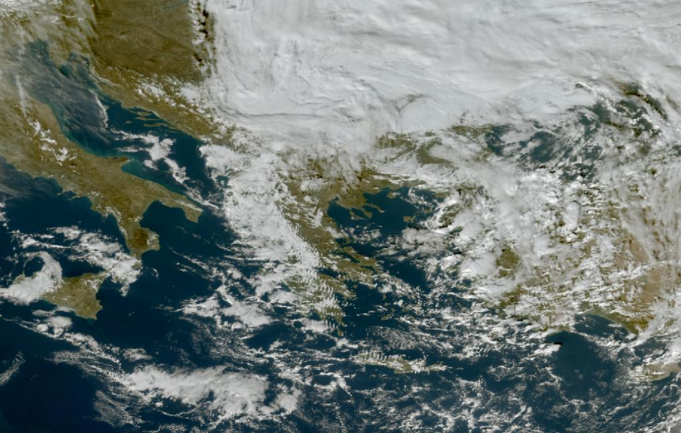 Τελευταία δορυφορική εικόνα νεφοκάλυψης