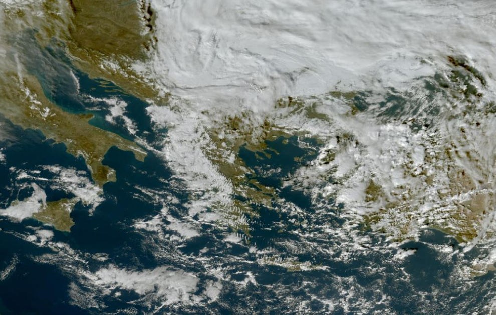 Τελευταία δορυφορική εικόνα νεφοκάλυψης