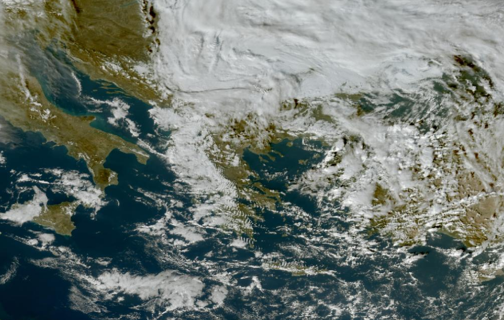 Τελευταία δορυφορική εικόνα νεφοκάλυψης