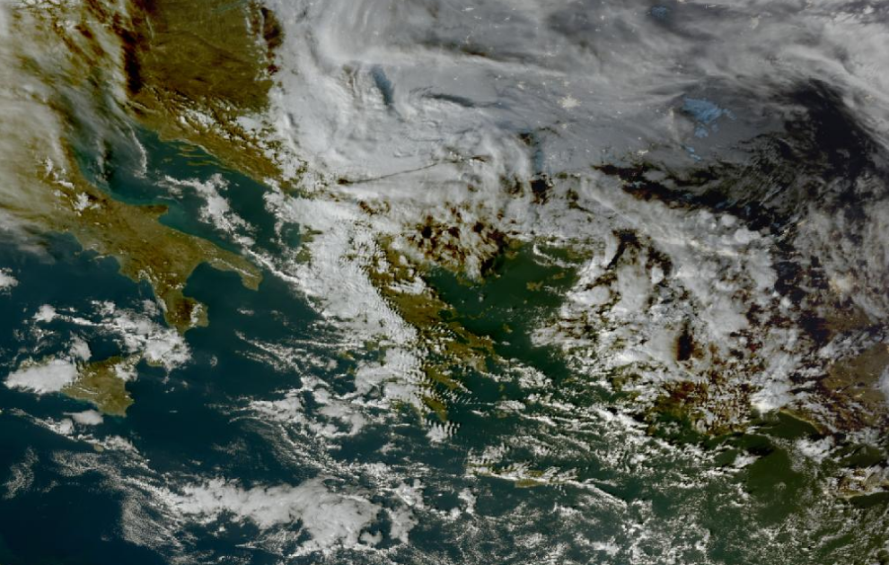 Τελευταία δορυφορική εικόνα νεφοκάλυψης