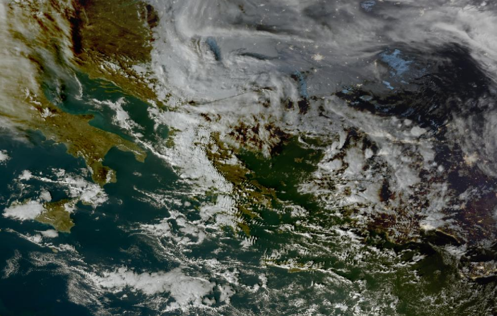 Τελευταία δορυφορική εικόνα νεφοκάλυψης