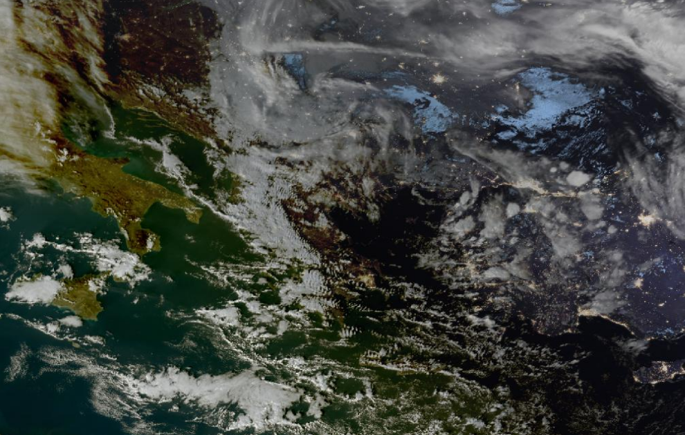 Τελευταία δορυφορική εικόνα νεφοκάλυψης