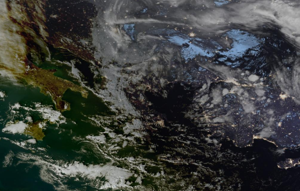 Τελευταία δορυφορική εικόνα νεφοκάλυψης