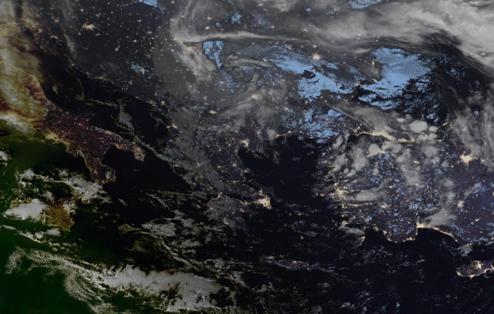 Τελευταία δορυφορική εικόνα νεφοκάλυψης