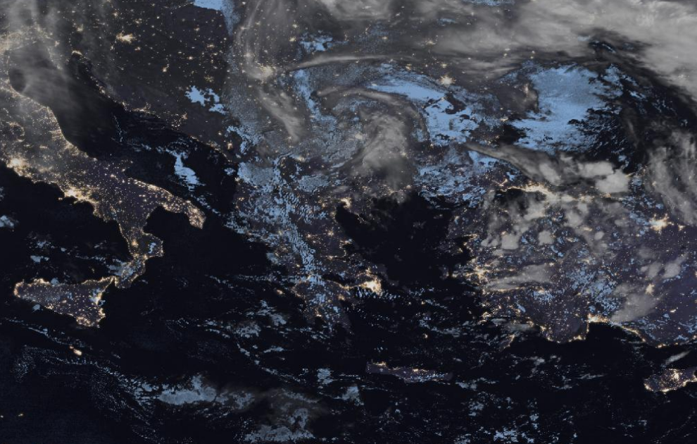 Τελευταία δορυφορική εικόνα νεφοκάλυψης