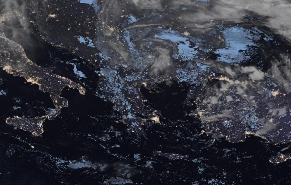 Τελευταία δορυφορική εικόνα νεφοκάλυψης